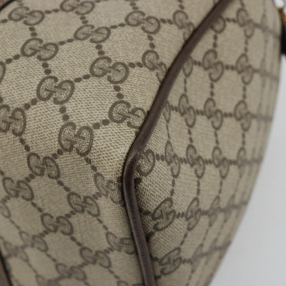 GUCCI GG Supreme Mini Web Sherry Line Bag PVC Beige Gold 39 02 007 Auth 182431