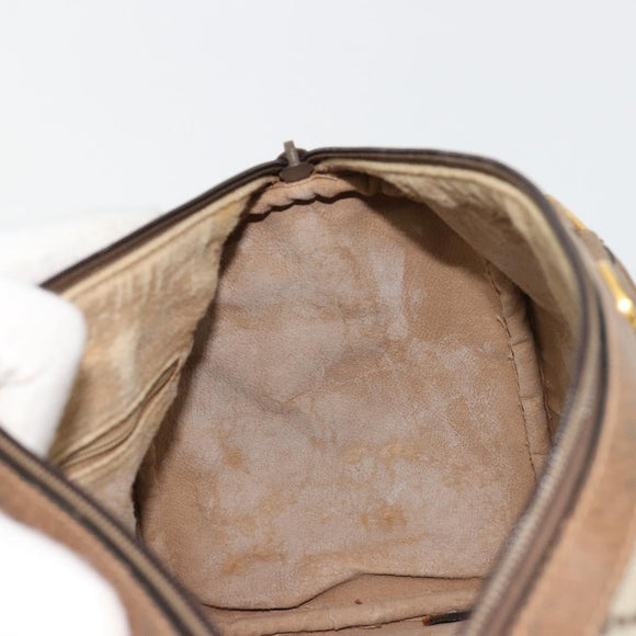 GUCCI GG Supreme Mini Web Sherry Line Bag PVC Beige Gold 39 02 007 Auth 182431