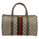 GUCCI GG Supreme Mini Web Sherry Line Bag PVC Beige Gold 39 02 007 Auth 182431-2