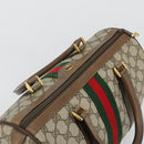 GUCCI GG Supreme Mini Web Sherry Line Bag PVC Beige Gold 39 02 007 Auth 182431-6