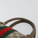 GUCCI GG Supreme Mini Web Sherry Line Bag PVC Beige Gold 39 02 007 Auth 182431-8
