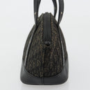 Christian Dior Street Chic Mini Trotter Canvas Bag Brown Silver Auth 182435A-3