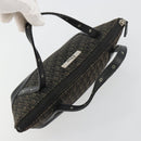 Christian Dior Street Chic Mini Trotter Canvas Bag Brown Silver Auth 182435A-6