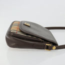 Burberrys Nova Check Shoulder Bag Canvas Leather Beige Gold Auth 182438-4