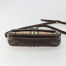 Burberrys Nova Check Shoulder Bag Canvas Leather Beige Gold Auth 182438-9