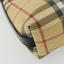 BURBERRY Nova Check Schoudertas PVC Beige Auth 182439-11