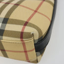 BURBERRY Nova Check Schoudertas PVC Beige Auth 182439-12