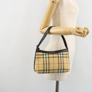 BURBERRY Nova Check Schoudertas PVC Beige Auth 182439-23
