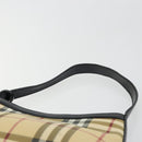 BURBERRY Nova Check Schoudertas PVC Beige Auth 182439-8