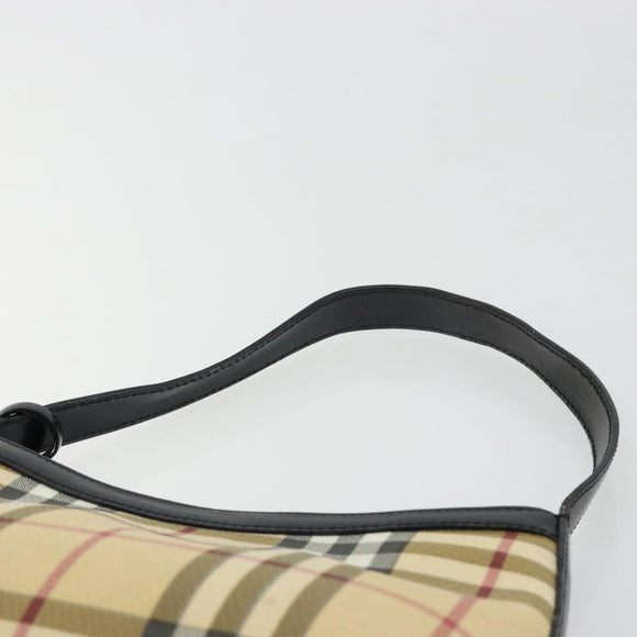 BURBERRY Nova Check Schoudertas PVC Beige Auth 182439