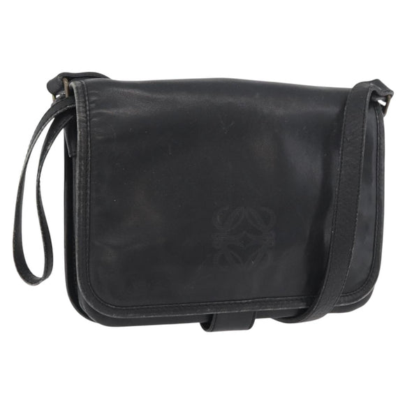 LOEWE Anagram Umhängetasche Leder Schwarz Gold Original 182440