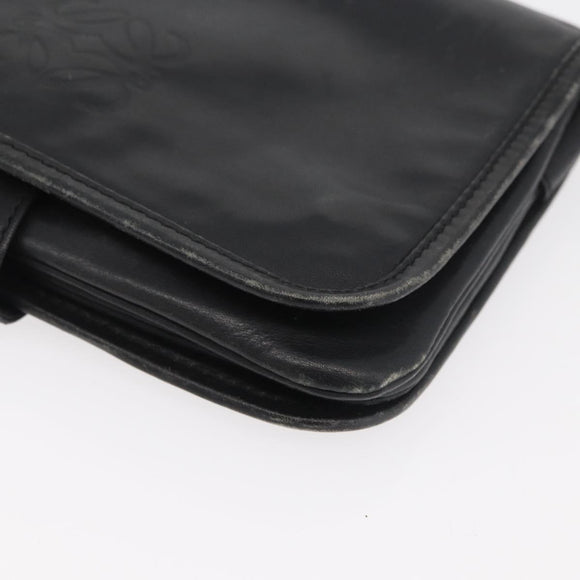 LOEWE Anagram Umhängetasche Leder Schwarz Gold Original 182440