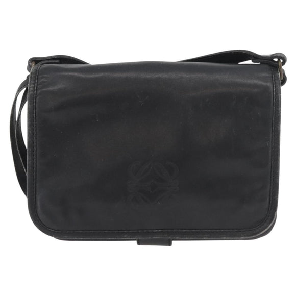 LOEWE Anagram Umhängetasche Leder Schwarz Gold Original 182440