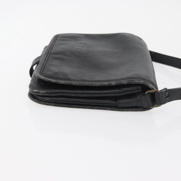 LOEWE Anagram Umhängetasche Leder Schwarz Gold Original 182440