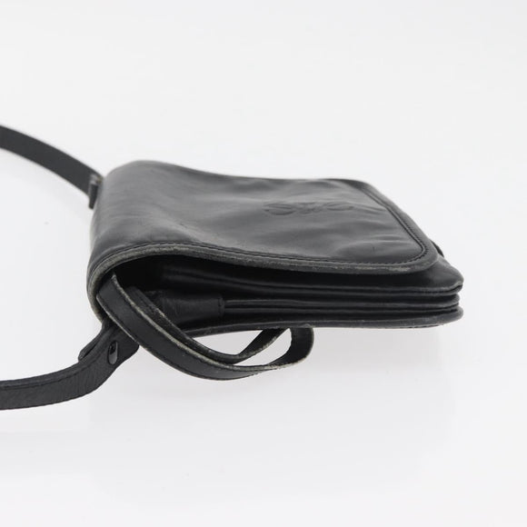 LOEWE Anagram Umhängetasche Leder Schwarz Gold Original 182440