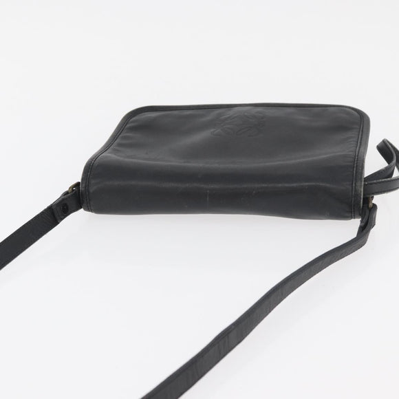 LOEWE Anagram Umhängetasche Leder Schwarz Gold Original 182440