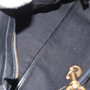 Chloe Alice Hand Bag Leather 2way Black Gold Auth 182441-11