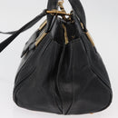 Chloe Alice Hand Bag Leather 2way Black Gold Auth 182441-4