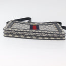 GUCCI GG Supreme Sherry Line Umhängetasche PVC Navy Gold 010 378 Auth 182442-10