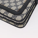 GUCCI GG Supreme Sherry Line Umhängetasche PVC Navy Gold 010 378 Auth 182442-12