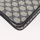 GUCCI GG Supreme Sherry Line Umhängetasche PVC Navy Gold 010 378 Auth 182442-13