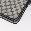 GUCCI GG Supreme Sherry Line Umhängetasche PVC Navy Gold 010 378 Auth 182442-14