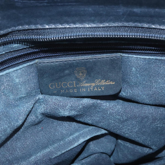 GUCCI GG Supreme Sherry Line Umhängetasche PVC Navy Gold 010 378 Auth 182442