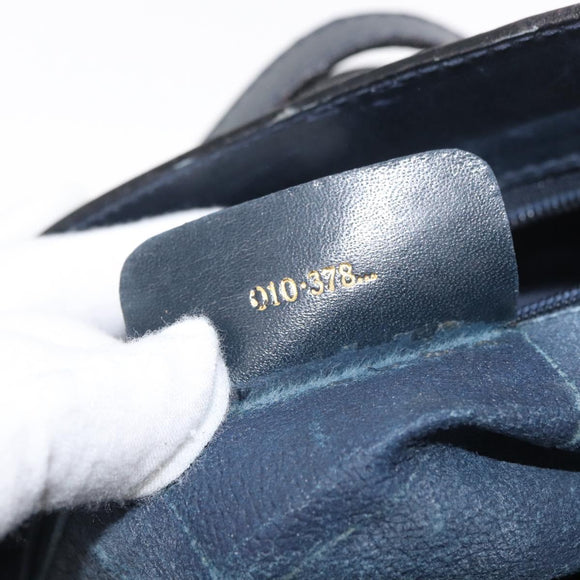 GUCCI GG Supreme Sherry Line Umhängetasche PVC Navy Gold 010 378 Auth 182442