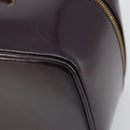 GUCCI Bamboo Vanity Hand Bag Patent leather Navy Gold 032 1956 0150 Auth 182446-10