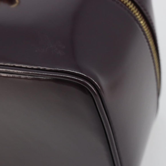 GUCCI Bamboo Vanity Hand Bag Patent leather Navy Gold 032 1956 0150 Auth 182446