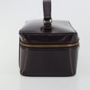 GUCCI Bamboo Vanity Hand Bag Patent leather Navy Gold 032 1956 0150 Auth 182446-5
