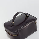 GUCCI Bamboo Vanity Hand Bag Patent leather Navy Gold 032 1956 0150 Auth 182446-6