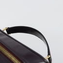 GUCCI Bamboo Vanity Hand Bag Patent leather Navy Gold 032 1956 0150 Auth 182446-8