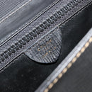 CELINE Circle Shoulder Bag Leather Black Gold Auth 182448-18