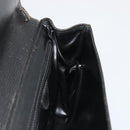 CELINE Circle Shoulder Bag Leather Black Gold Auth 182448-19