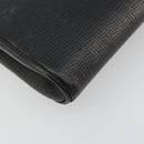 CELINE Circle Shoulder Bag Leather Black Gold Auth 182448-14