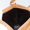 CELINE Macadam Canvas Shoulder Bag PVC Leather Beige Gold Auth 182451-21