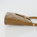 CELINE Macadam Canvas Shoulder Bag PVC Leather Beige Gold Auth 182451-3