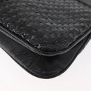 FENDI Schultertasche Leder Schwarz Gold Auth 182453-16
