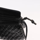FENDI Schultertasche Leder Schwarz Gold Auth 182453-10