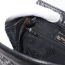 FENDI Schultertasche Leder Schwarz Gold Auth 182453-19