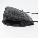 FENDI Schultertasche Leder Schwarz Gold Auth 182453-3
