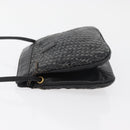 FENDI Schultertasche Leder Schwarz Gold Auth 182453-4