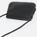 FENDI Schultertasche Leder Schwarz Gold Auth 182453-6