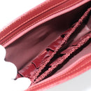 CARTIER Must Line Clutch Bag Leather Bordeaux Gold Auth 182455A-17