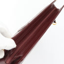 CARTIER Must Line Clutch Bag Leather Bordeaux Gold Auth 182455A-6