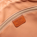 CELINE Macadam Canvas Clutch Bag PVC Leder Braun Gold Auth 182456-18