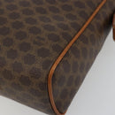 CELINE Macadam Canvas Clutch Bag PVC Leder Braun Gold Auth 182456-7