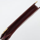 CARTIER Must Line Clutch Bag Leather Bordeaux Gold Auth 182457-5
