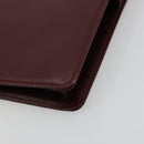 CARTIER Must Line Clutch Bag Leather Bordeaux Gold Auth 182457-7